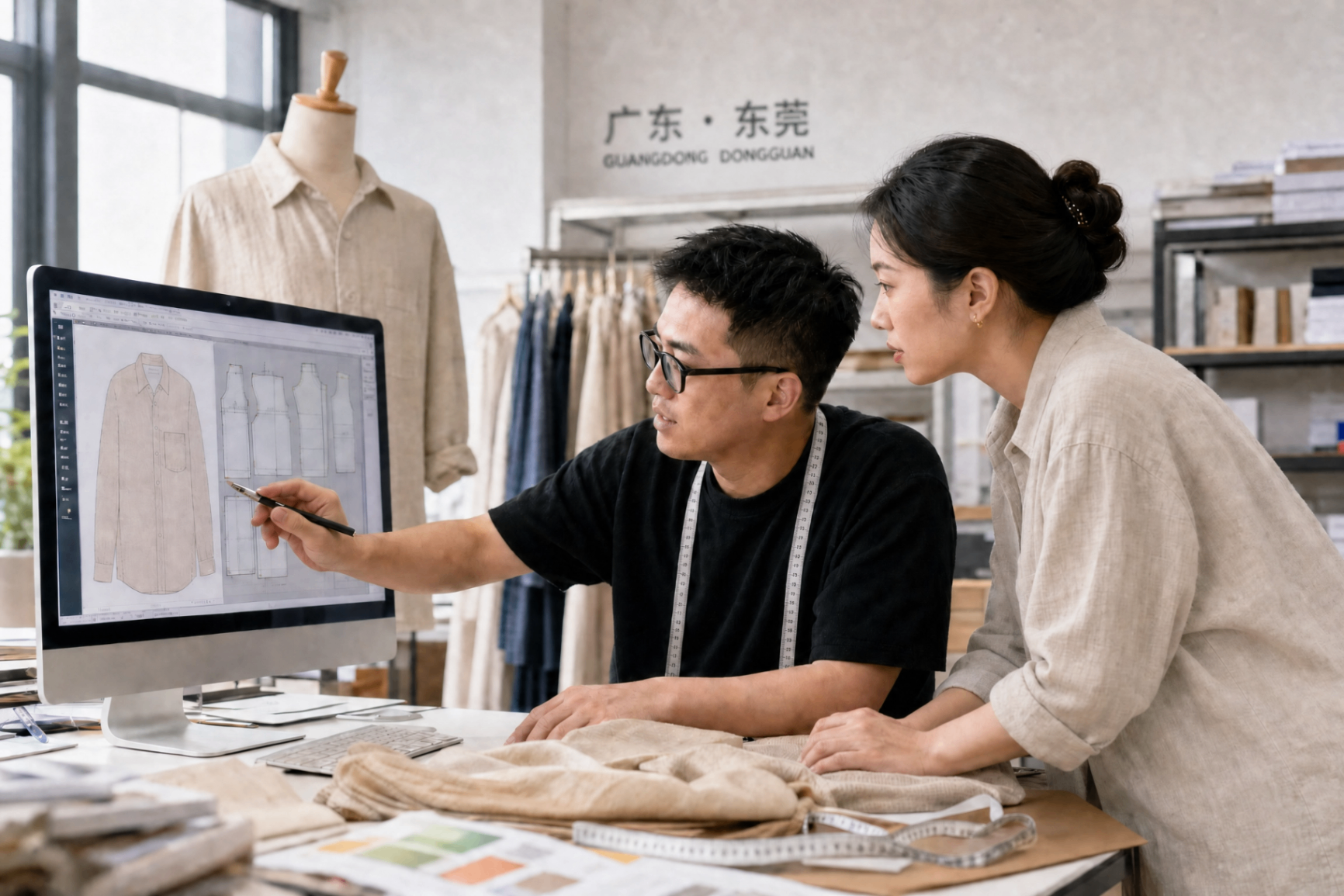 Design development and CAD review in the Dongguan studio